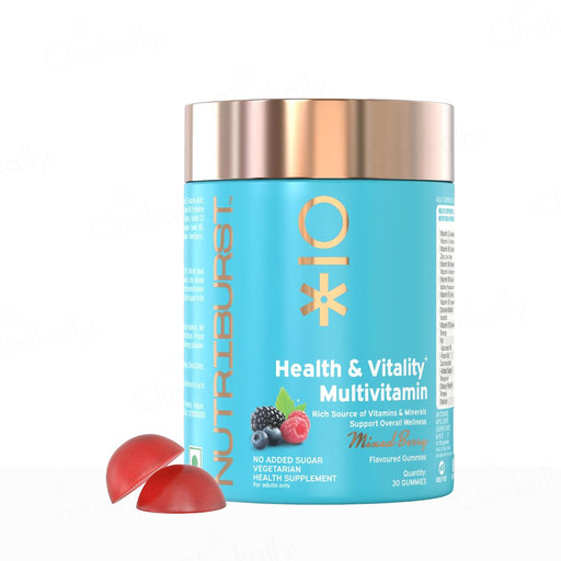 Nutriburst Health & Vitality Multivitamin Health Supplement Gummies - Mixed Berry Flavour